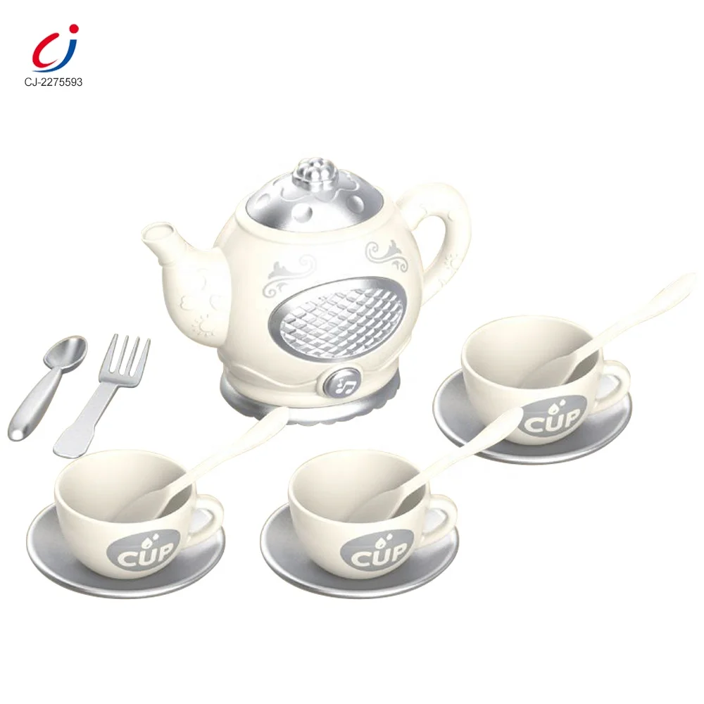 Children role play cake stand diecast afternoon tea cup set toy kids pretend tea party set for little girls toy