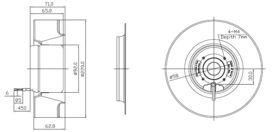 Centrifugal Fan, 220mm, 24V, Brushless - detail 10