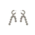 Silver Hoop Earring Earrings Silver Large Chunky Hoop Bold Stud Earring Safety Pin Earrings