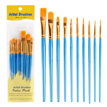 Wholesale cheap 10 15 Pcs Bag chalk painting art Supplies artist drawing use kids acrylic watercolor paint brush set