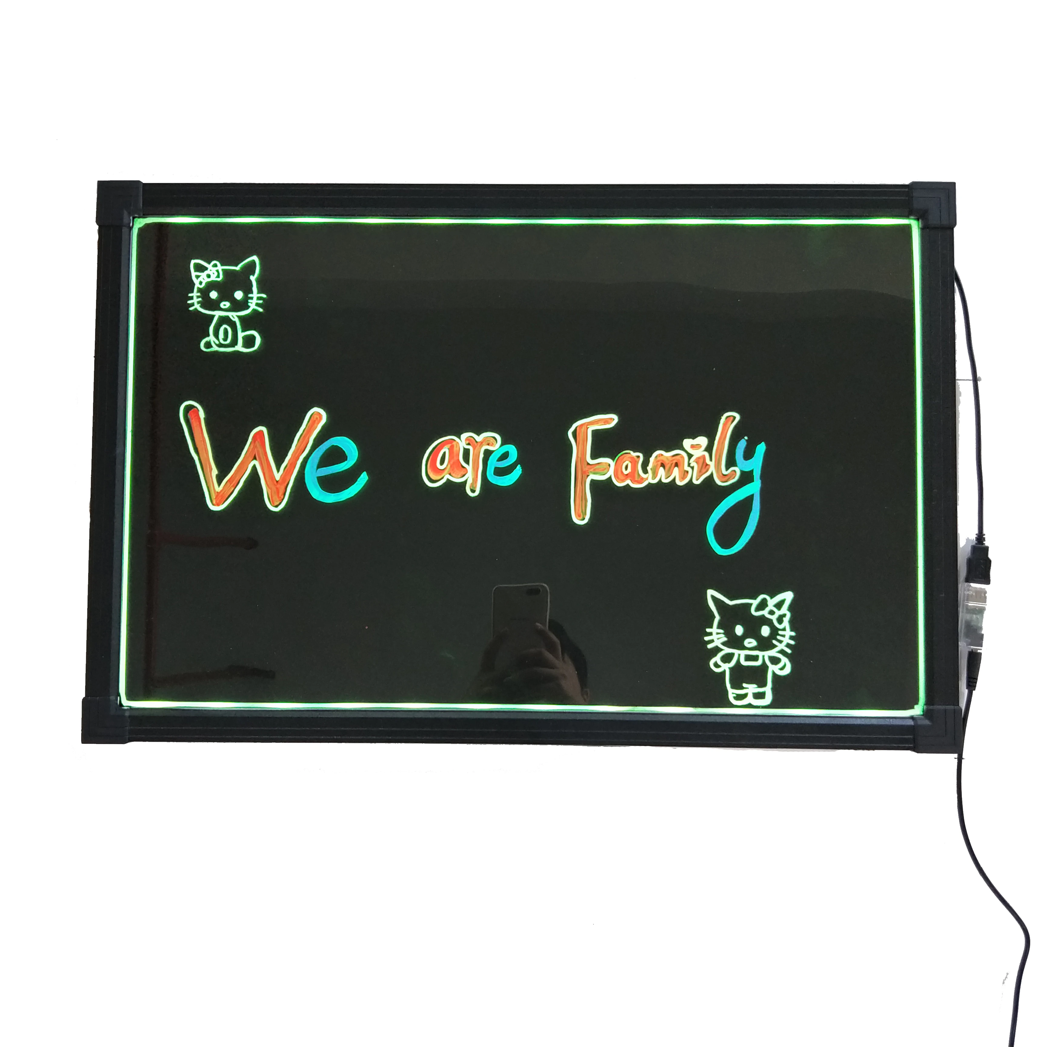 Sensory LED Light Up Writing/Drawing Board Neon Flashing Shop Message Pad X-mas 