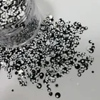 White White Glitter Glitter Powder 1mm 2mm 3mm Glitter Black And White Color