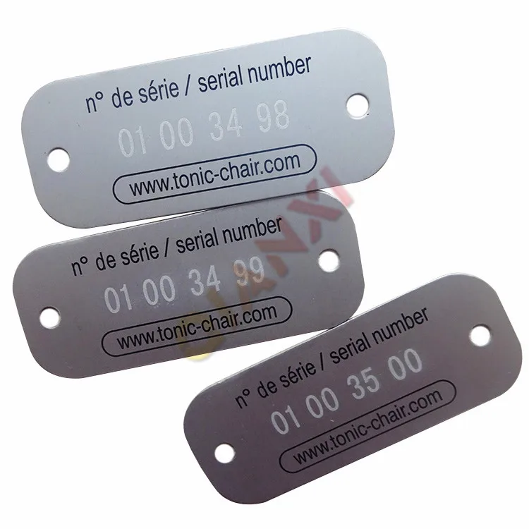 Stainless Steel Serial Number Plates Qr Code Metal Barcode Tags