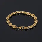 Bangle Plated Hip Hop Jewelry Bangle Bracelet Stainless Steel Gold Plated Pig Nose Chains Bracelet For Women