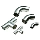 Elbow Steel Sanitary Stainless Pipe Fittings Food Grade Welded Elbow Tee Stainless Steel Pipe Sanitary Fittings