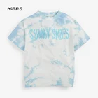 Girls MRRS Custom Cotton Tie Dye Summer Shirts For Girls