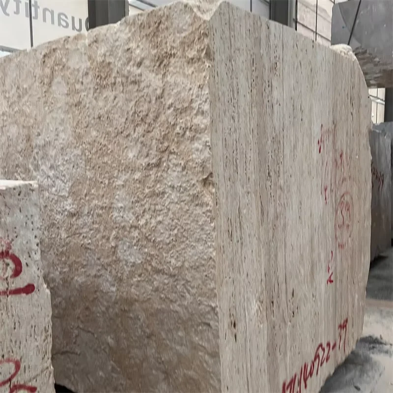 product high quality modern design beige travertine block for hotel exterior wall floor decor polished square travertine 1 year warranty-1