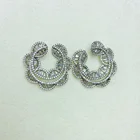 Color Earrings Fashion Good Quality Stereoscopic C-type Color Flower Earrings Women