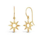 Drop Earring Earrings Gemnel 925 Sterling Silver Gold Plated Designer Statement Flower Drop Earring Hooks