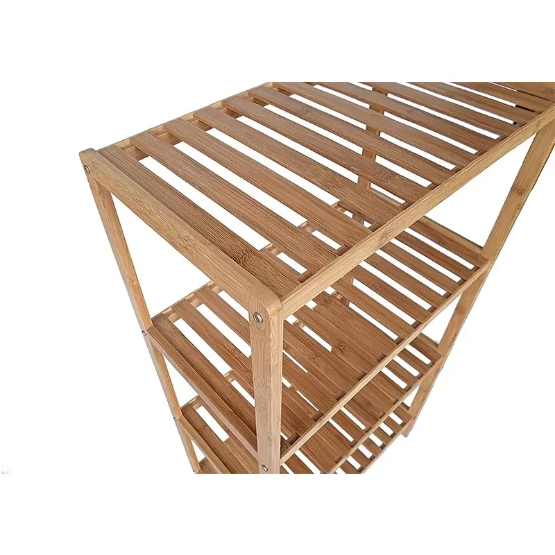 product heavy duty freestanding multifunctional 4 tier bamboo plant stand storage racks shelving units for kitchen living room bathroom-7