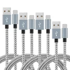3ft 6ft 10ft Braided 8pin Fast Charging USB Charger WIre Cord Date Cable For Phones
