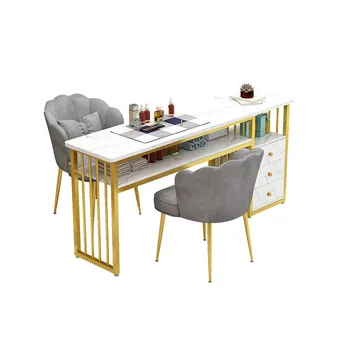 Beautiful fashionable salon furniture manicure table with chairs table for nail table