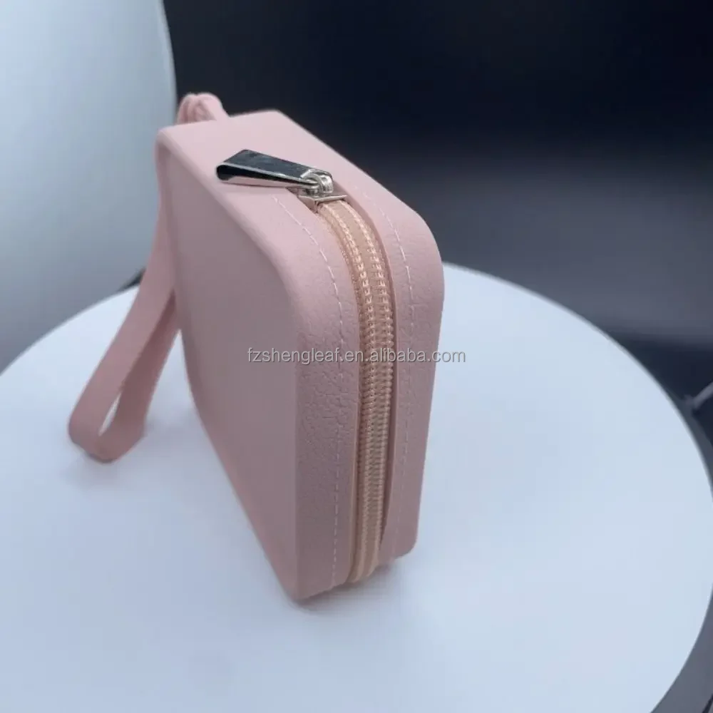product luxury unique cute kawaii silicone square earphone women ladies girls kid travel mini small coin purse pouch cosmetic bag custom-5
