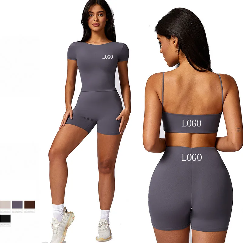 High Quality Softness Gym Sportswear Women Short Sleeve Active Sports Blank Tshirts Custom Compression Slim Fit Yoga T Shirt