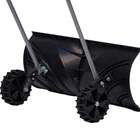 Tool Plastic Snow Pusher Snow Shovel Snow Removal With 2 Wheels With Metal Edge Garden Tool Outdoor