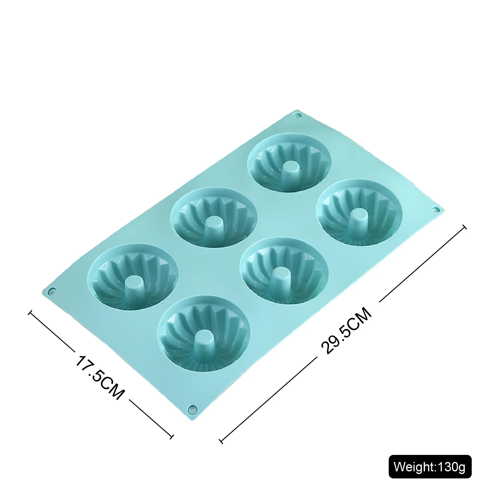 6 Cavity Donut Silicone Molds for Soap Cake Chocolate Cornbread Muffins Chocolate Ice Cubes Microwave Cake Making Mold