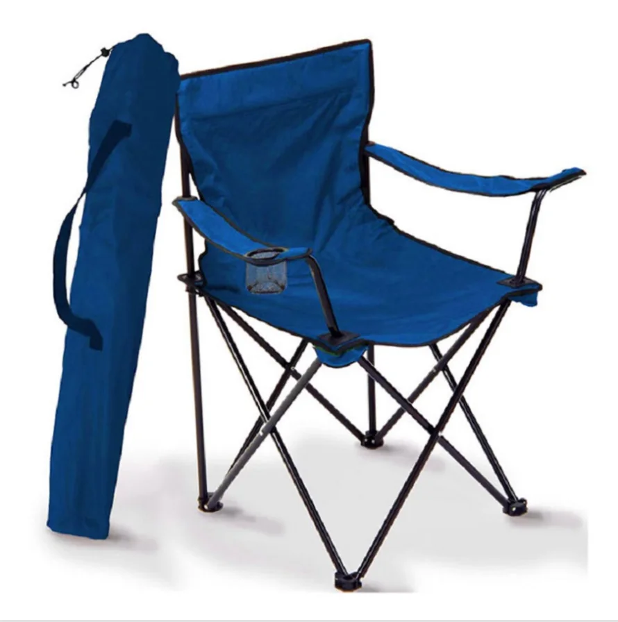 Folding Chair With Cup Holder Portable Beach Garden Camping Fishing Chair 