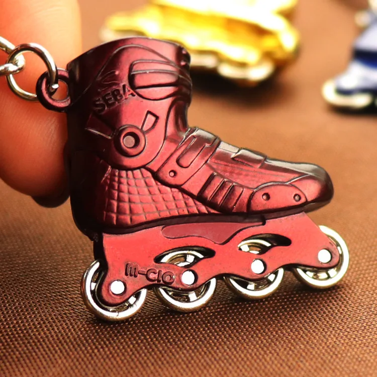 New Simulation Skates Keychain Fingertip Decompression Toy Keyring Exquisite Bag Pendant Skating Lovers Souvenirs Accessories