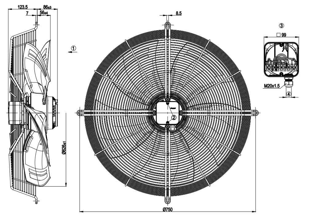 Original Air Conditioning Unit, A6E630-AN01-01, 230V, 2.62A - detail 10