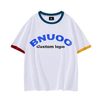 2024 Custom men's t-shirt high quality 100% premium cotton t-shirt custom printed logo men's o-neck blank t-shirt