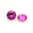 Cut Gemstone Brilliant Cut Hot Sale Round Cut Ruby 3# Ruby Corundum Synthetic Loose Gemstone