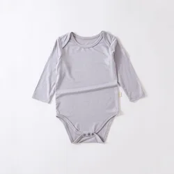 Newborn Baby Rompers Pure Color Infant Clothes for Summer Cotton Toddler Outfits for Boys and Girls Long Sleeve