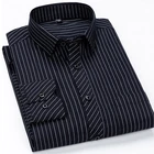 Shirt Shirts Men Men's Classic Social Office Dress Shirt Plaid/Striped Long Sleeve Formal Business Basic Shirts