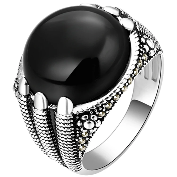 925 Sterling Silver Mens Ring Rings Silver Gift Ring Rings for Men Silver Jewelry Sterling Silver Man/'s Ring Agate Ring Onyx Ring