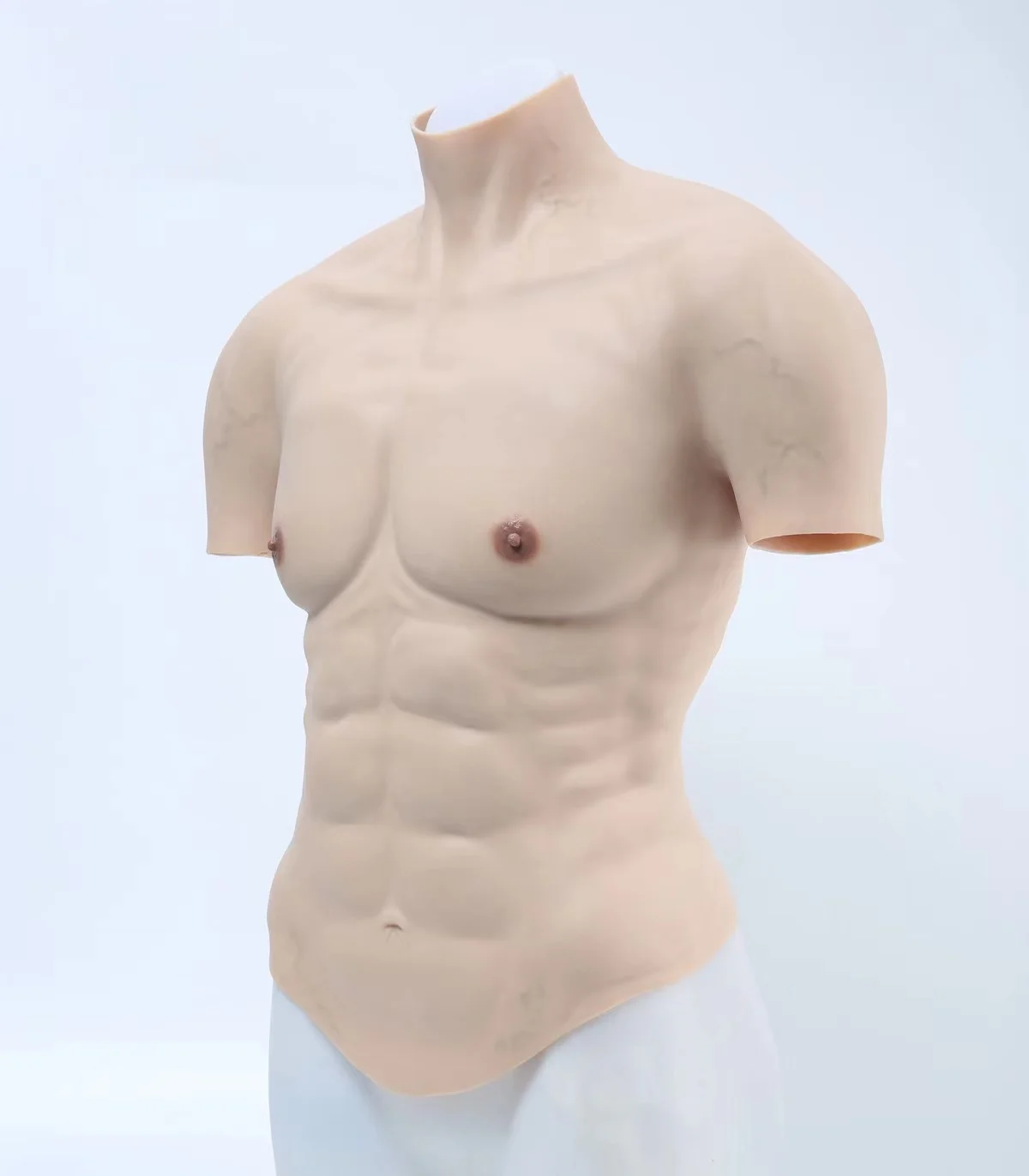 Professional Supply Cosplay Silicone Realistic Soft Fake Muscles Belly