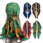 Scarfs Fall And Winter Large Size Carriage Chain Printed Satin Silk Scarf Scarfs Hijab Muslim 2021