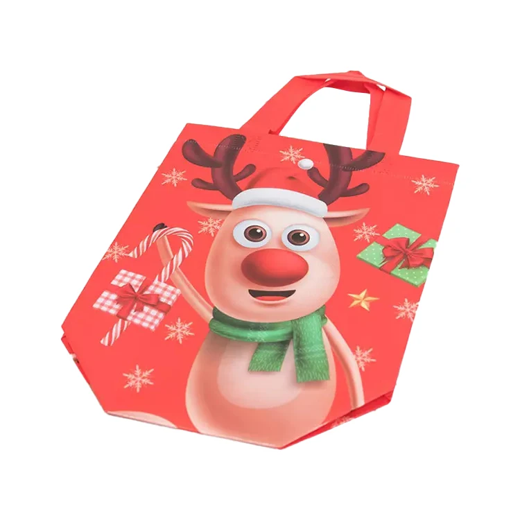 Environmental Protection Material Christmas Pattern Non-woven Strong Tote Bag