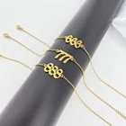 Gold Trendy 2021 18k Gold Plated Tarnish Free Stainless Steel Anklet Angel Number Anklet For Woman