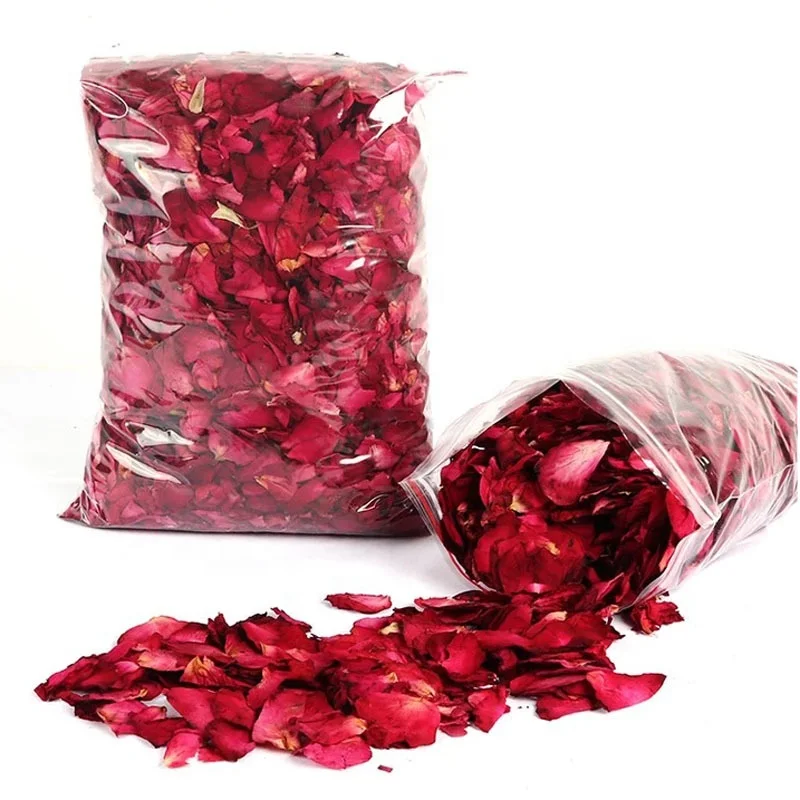 Confetti DIY Crafts Wedding DoraMagic Dried Red Rose Petals Non Edible Candle Making Soap Making Real Natural Dried Rose Petals 1.75oz/50g for Bath 