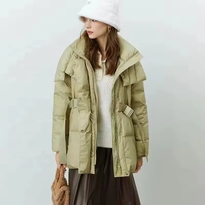 Women's Winter Thickened Down Jackets Long Down Coats Warm Parka with Hood