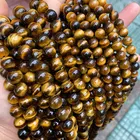 Beads Wholesale Round Tiger Eye Beads 4-14mm Grade 5A Quality Natural Yellow Tiger Eye Stone Beads