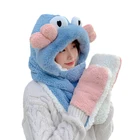 Custom Hats Set Winter Warm Crab Cotton Fleece Soft Skin-friendly Hat Scarf Set Women Winter Hats And Scarf For Adults