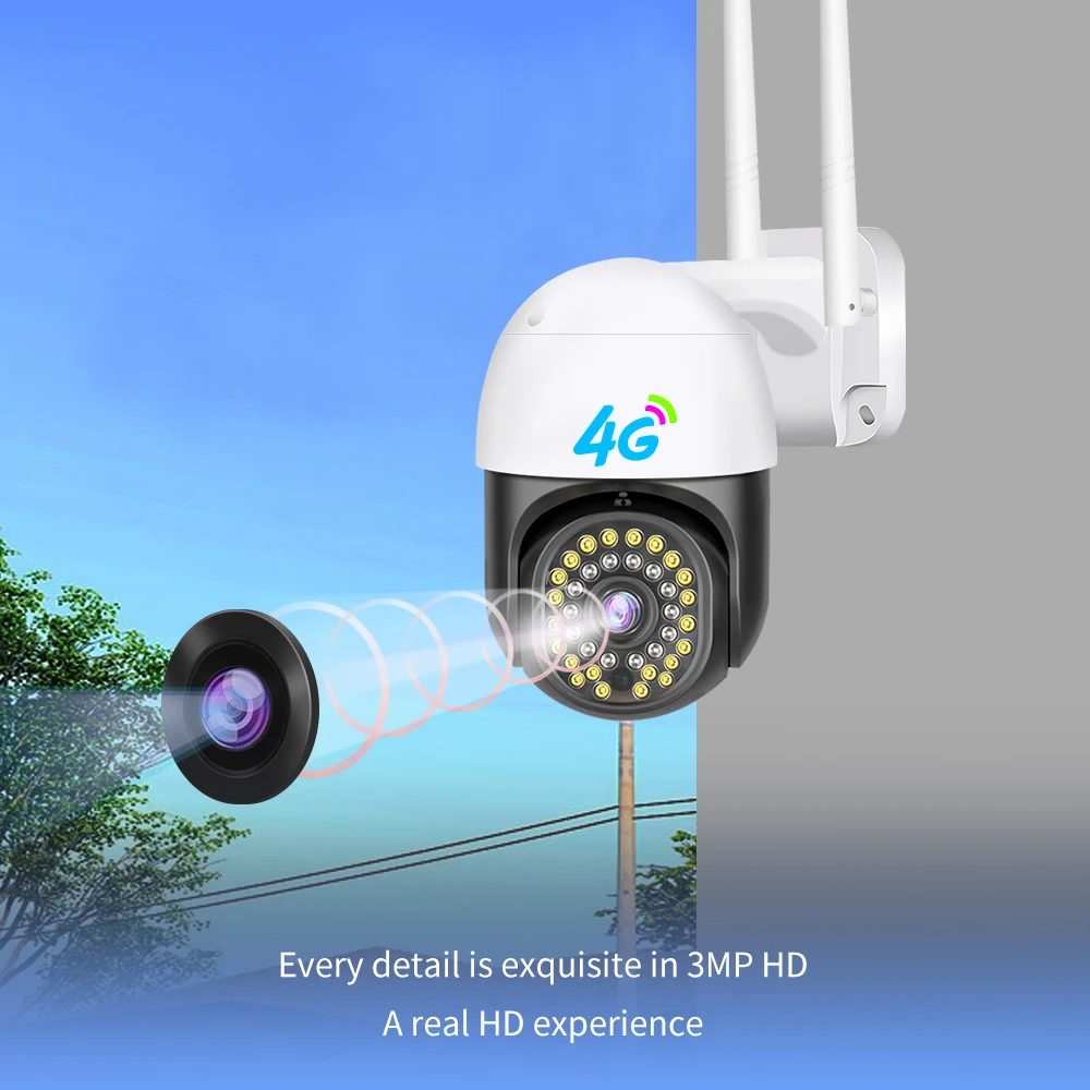 V380 Pro 5mp 3MP 2MP Wifi Camera 1080p Wireless Cctv Ptz 4G Outdoor PTZ Camera Security Auto Tracking Ip Network Camera V380