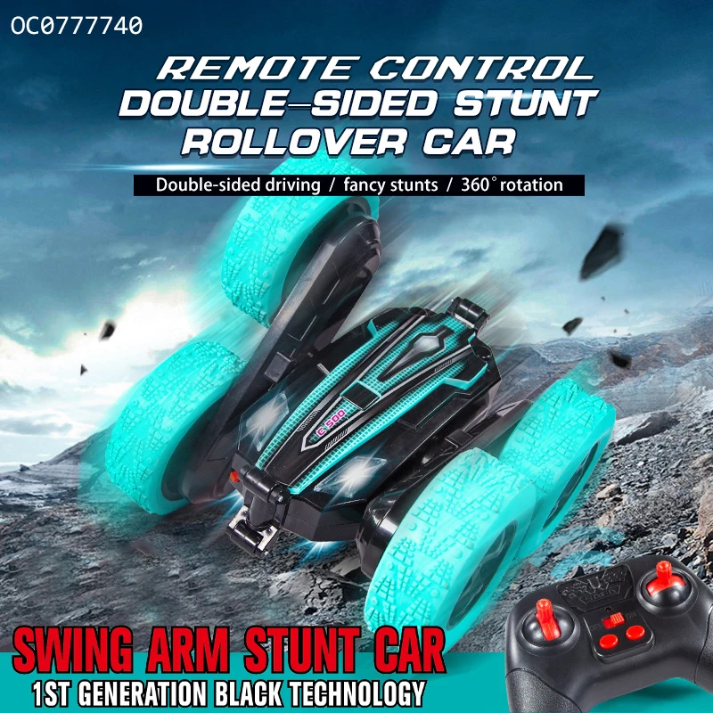 New arrival rotation remote control custom 360 flip rc rolling stunt car toy