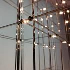Hotel Pendant Light Large Modern Hotel Ballroom Starry Sky Pendant Light Square Base Ceiling Crystal Chandelier