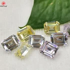 Stones Redleaf Jewelry Emerald Cut Synthetic Gemstone Cuibic Zirconia Octagon Shape Emerald Green Cz Stones