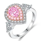 Ring Silver Rings New Arrival Luxury Wedding Ring Romantic Water Drop Silver Plated Ring