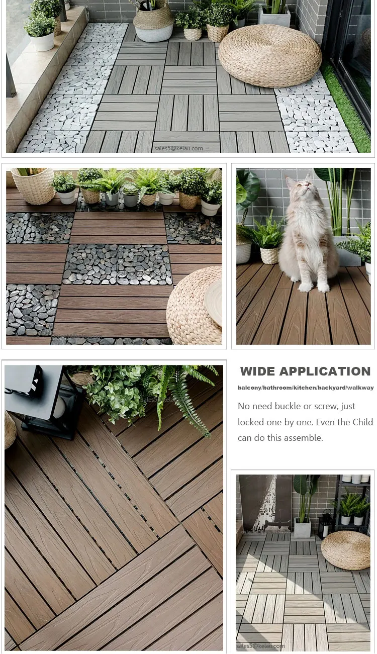 Mm Easy Install Wpc Diy Tiles Waterproof Interlocking Wpc Deck