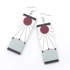 Earrings Demon Slayer Tanjiro Earrings Kamado Tanjirou's Hanafuda Earrings Anime Cosplay Hook Earrings