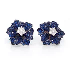 Earrings Fashion 925 Drop Earring Invisible Setting Earrings 925 Sterling Silver Fashion Flower Earrings
