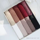 Muslim Scarf Wholesale Premium Chiffon Hijab High Quality Solid Color Heavy Chiffon Muslim Scarf Custom Made