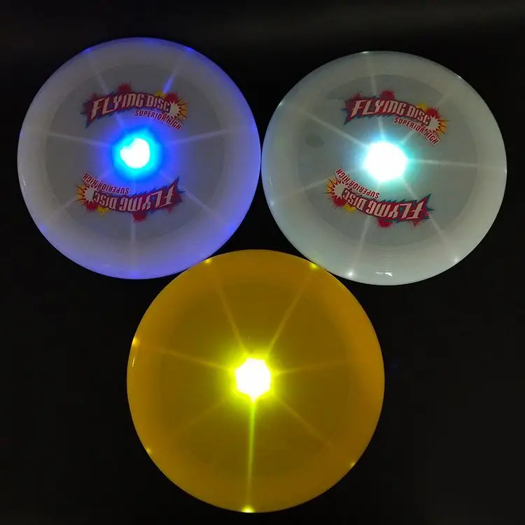 Plastic PET flying disk LED flying disk with pouch