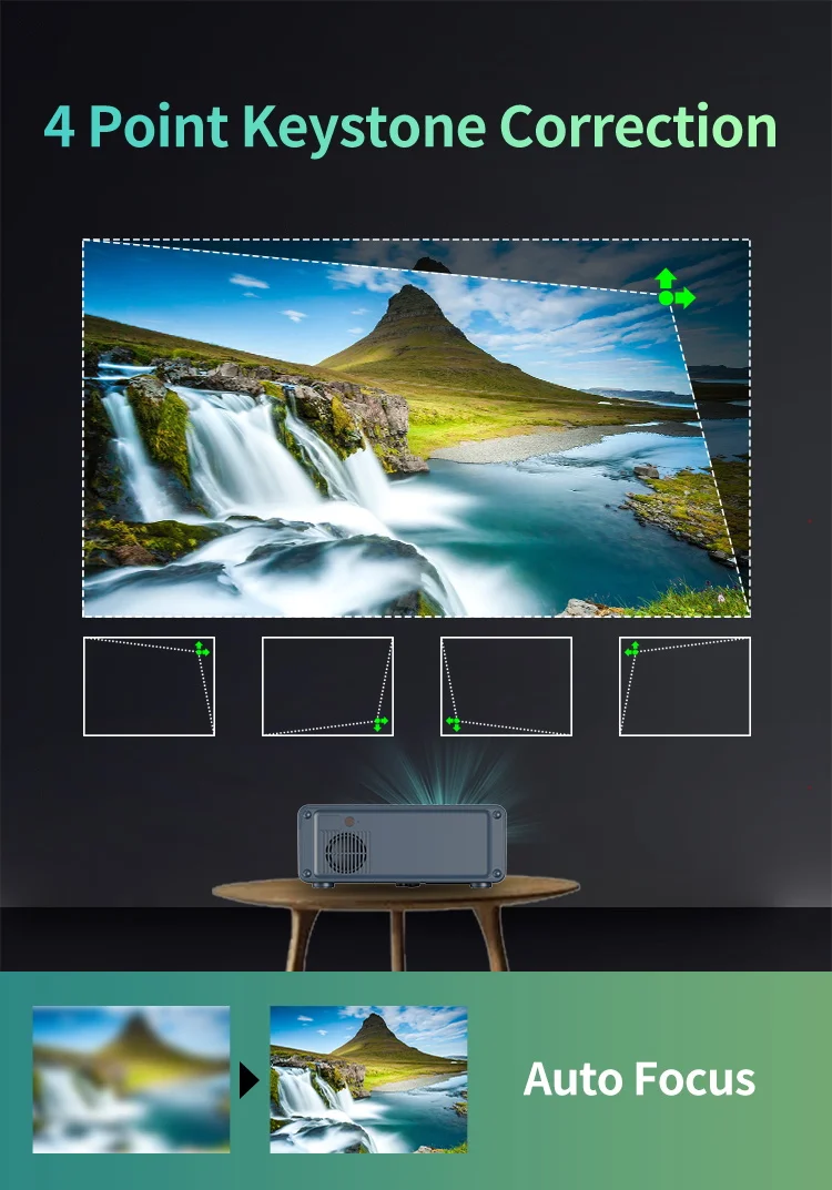 Home and outdoor Vivibright Projector 4K Support Full Color Native Theatre Large Movie Lcd Video Projectors 1080p