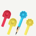 Toys New Ideas Silicone Cute Pen Topper Bubble Pressure Relief Toys Pops Pencil Topper Fidget Pen Topper