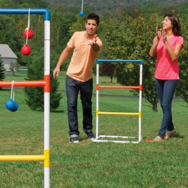 Hot Selling Wooden Ring Toss Game 5 Quoits Set outdoor