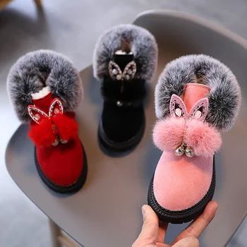 Winter design children shoes warm fashion princess kids girls boots